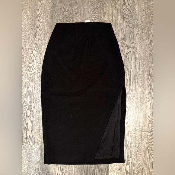 Express Black Midi Skirt - Picture 1 of 3